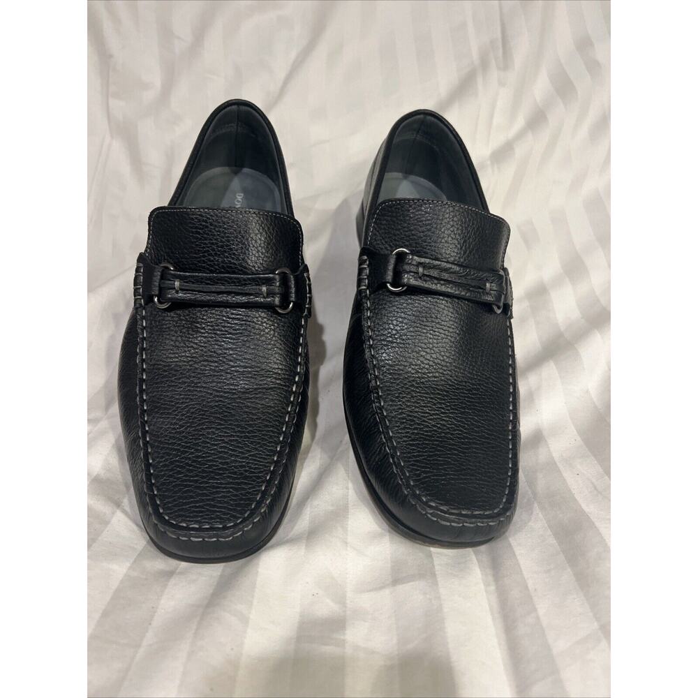 EUC Donald Pliner Donnie18 11 M Leather Loafers Men's 10.5 M Black Slip On Shoes